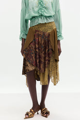 Bolortuyaa Dantel Patchwork Midi Etek